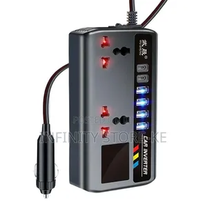 Multifunction Car Inverter 12v/24v. 200w/400w With 6usb Charging Ports