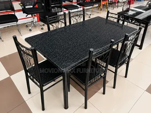 Black Wooden Table New Design Dinning Set