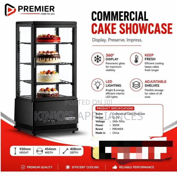 Premier Commercial Cake Showcase - main view