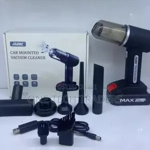 Car Mounted Rechargeable Vacuum Cleaner Comes With 1 Max Battery