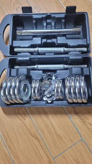 15kgs Adjustable Chrome Dumbbell and Barbell Weight Set