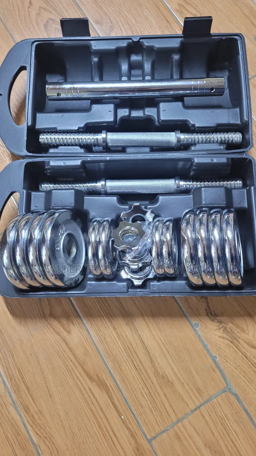 15kgs Adjustable Chrome Dumbbell and Barbell Weight Set
