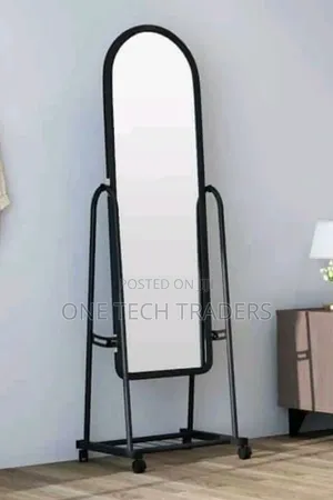 Full Length Dressing Mirror With Wheel and Shoe Rack