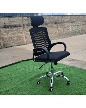 Secretarial Mesh Office Chair With Head Rest