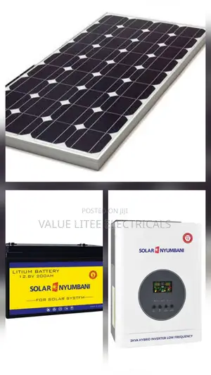 2KVA Solar Backup System– 2×350W Panels + 200Ah Lithium Battery + 2KVA