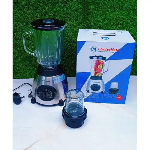 Electromate 2in1 Blender With 1.5 Glass Jar