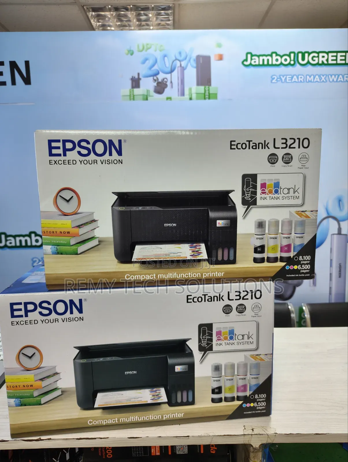 Epson Ecotank L3210 Print Scan Copy USB Printer