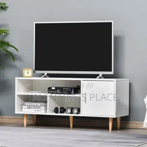 Modern Scandinavian4ft TV Stand /Media Console With Cabinet Storage