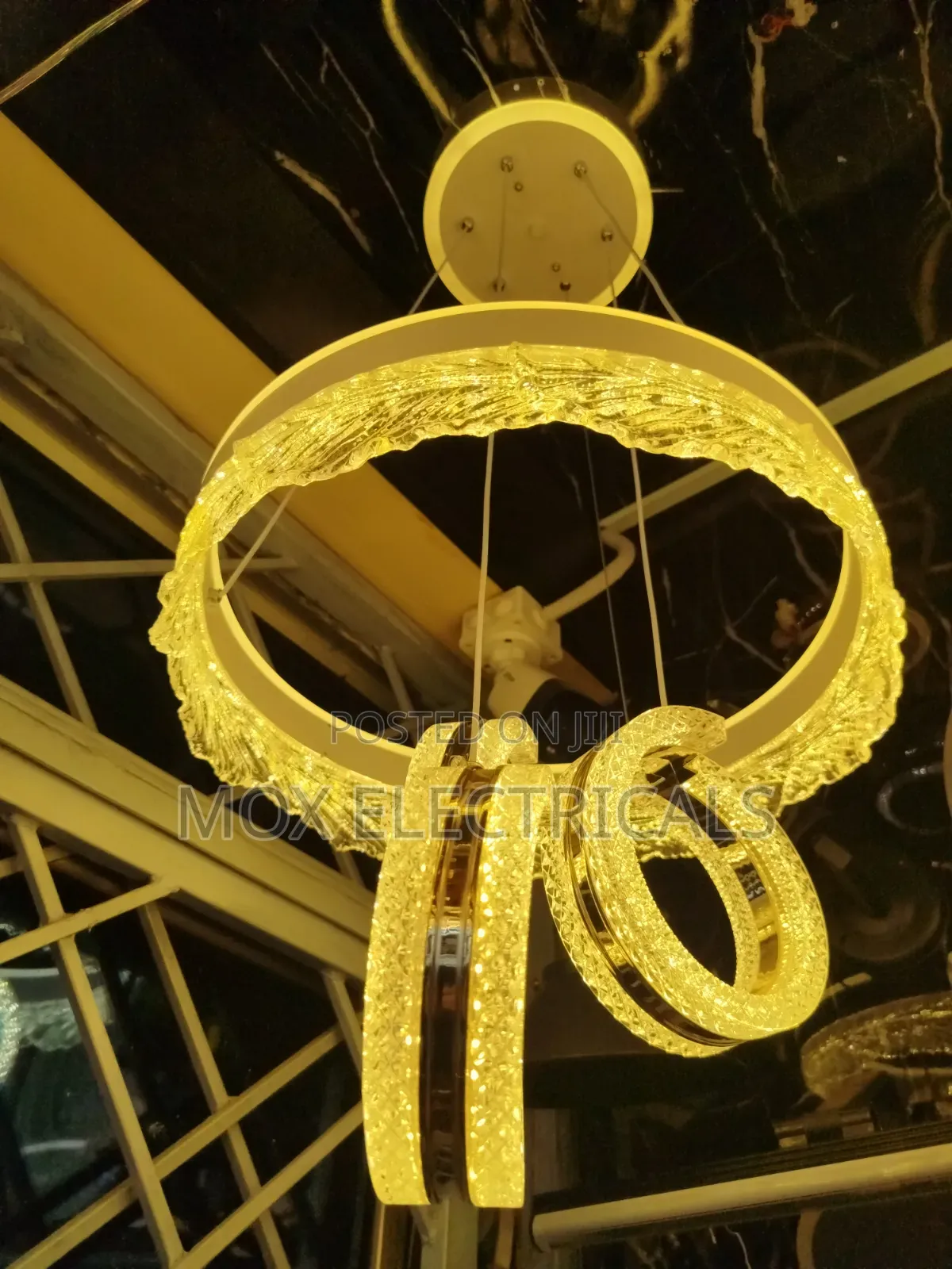 LED Tri-Color Crystal Pendant Light
