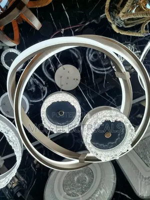 Interlocking Multi-Ring LED Pendant Light.