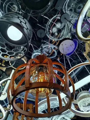 Vintage Wooden Cage Pendant Light