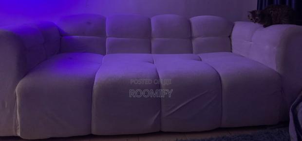 Washable 3 Seater Bubble Couch With Free Ottoman (Pure White ) - thumbnail 2