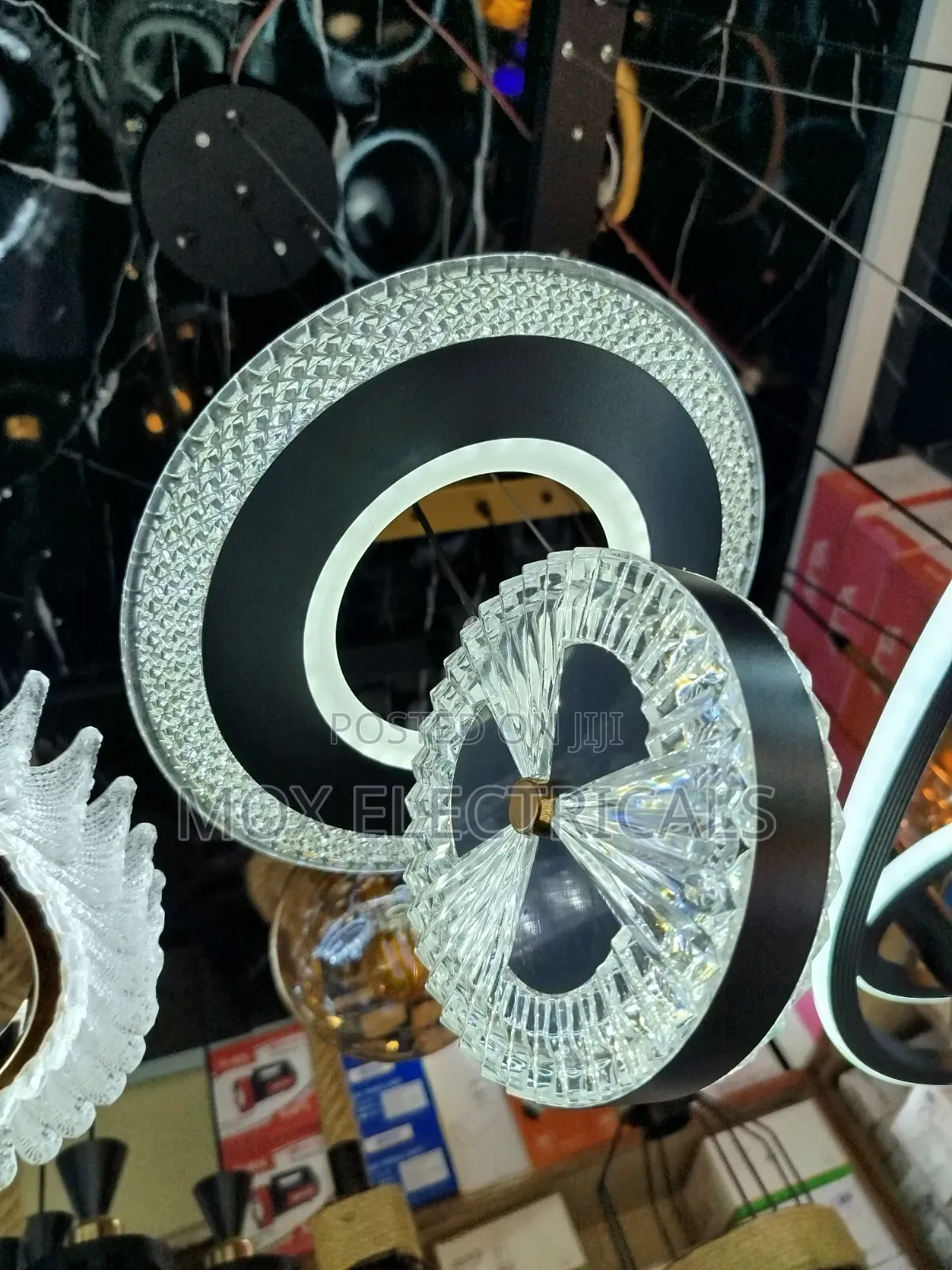Modern Tri-Color Crystal LED Pendant Light