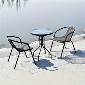 Outdoor Set; 2 Seater Rattan Balcony Set