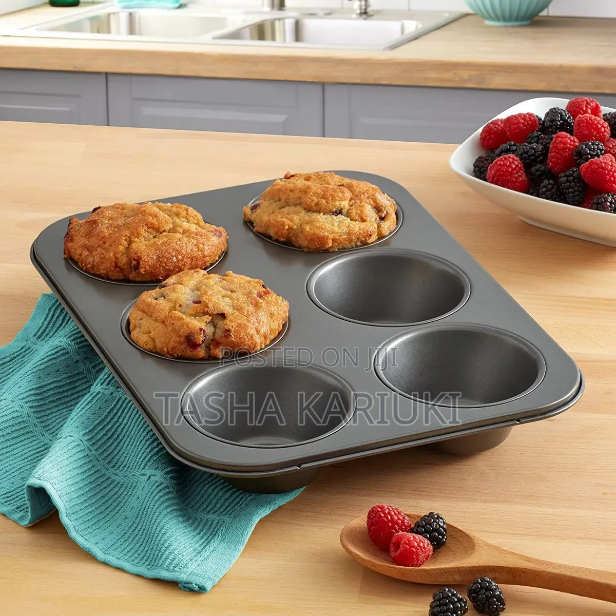 6 Hole Nonstick Cup Cake Mould