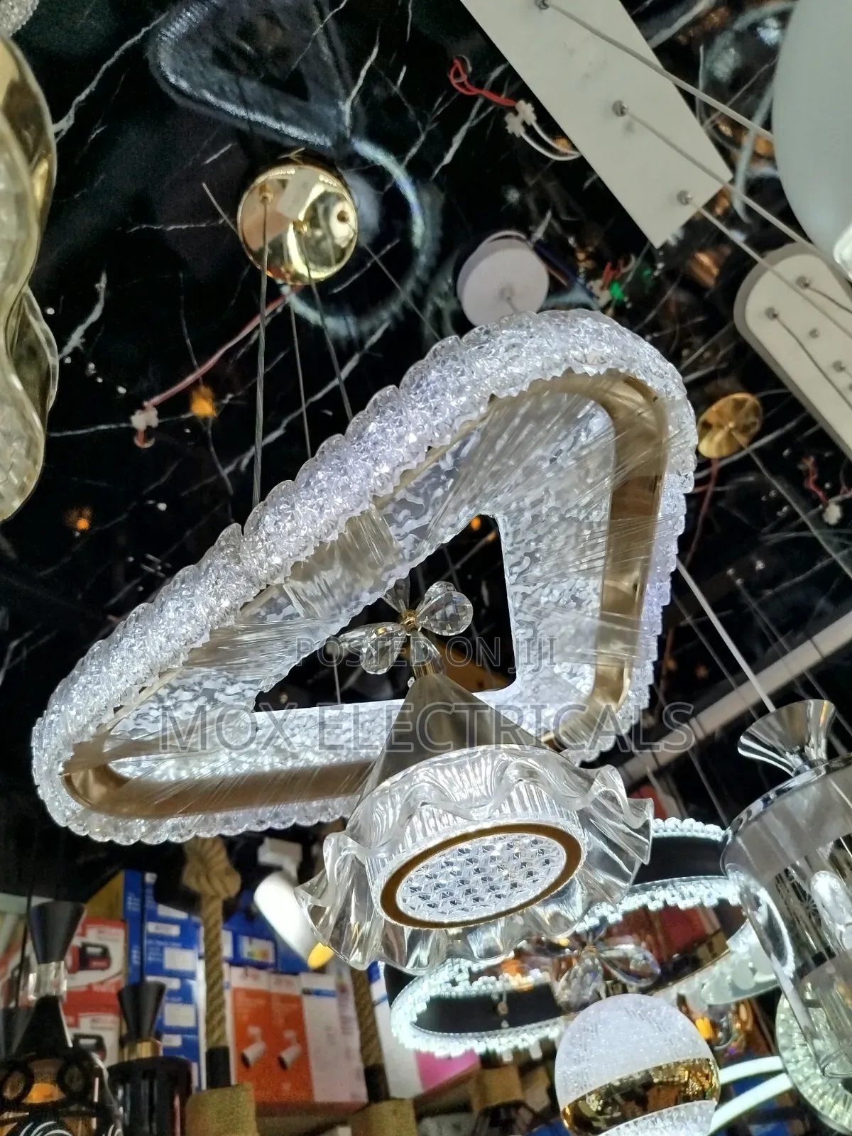 Modern Triangle Crystal LED Pendant Light