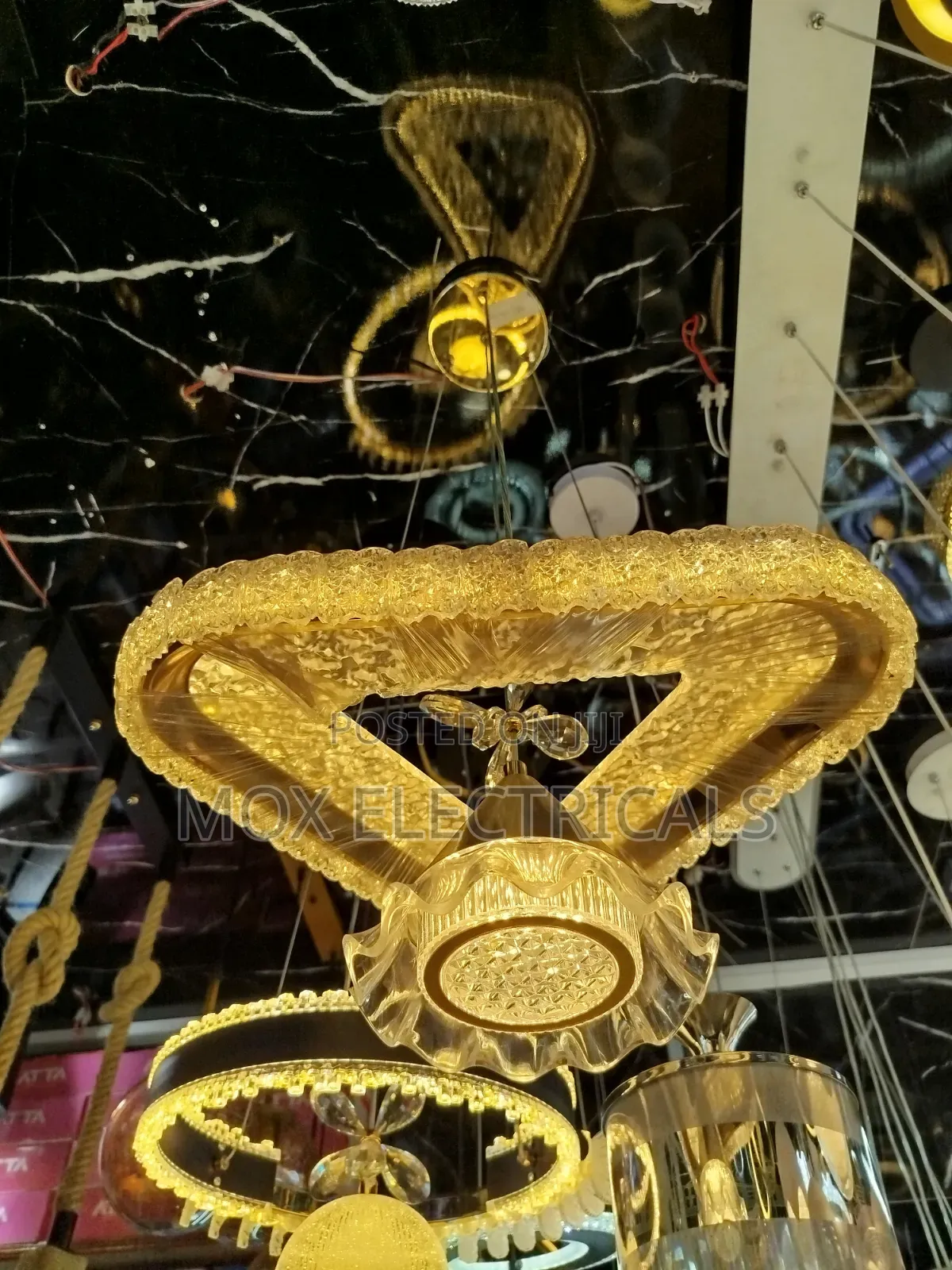Modern Triangle Crystal LED Pendant Light
