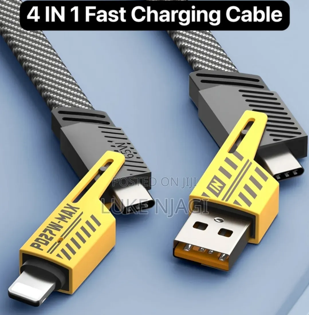 Vaku Luxos 4-in-1 65W Fast Charging Flat Cable