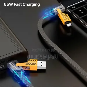 Vaku Luxos 4-in-1 65W Fast Charging Flat Cable