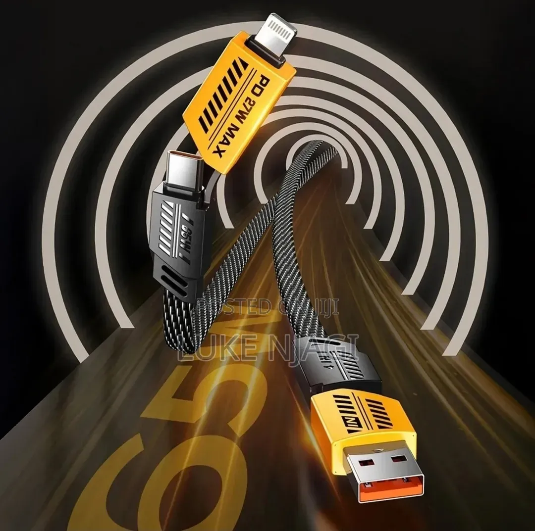 Vaku Luxos 4-in-1 65W Fast Charging Flat Cable