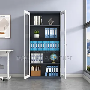 Filing Cabinet ; 2 Door Full Glass