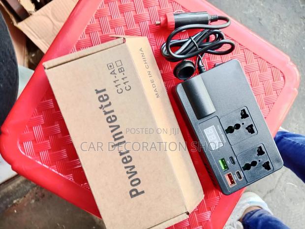 Multi Portfar Power Inverter Converts DC Battery -AC Power - thumbnail 2