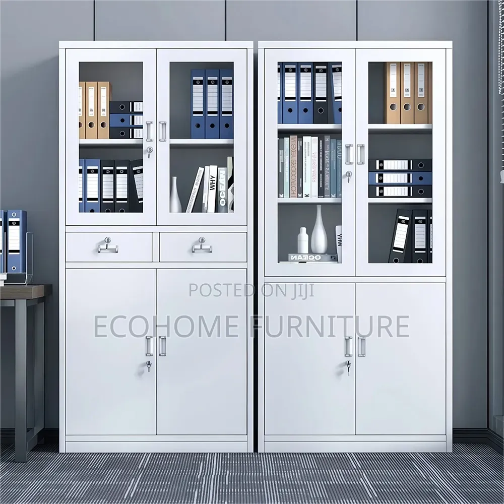 Cabinet; 2 Door ,Half Glass, Located