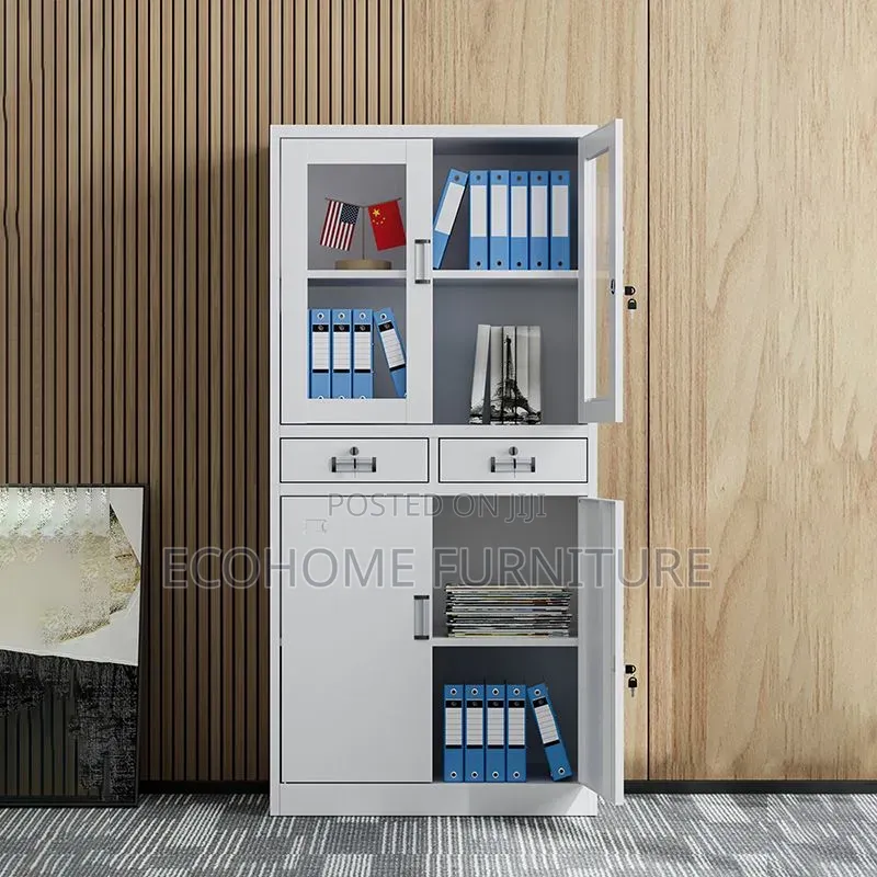 Cabinet; 2 Door ,Half Glass, Located