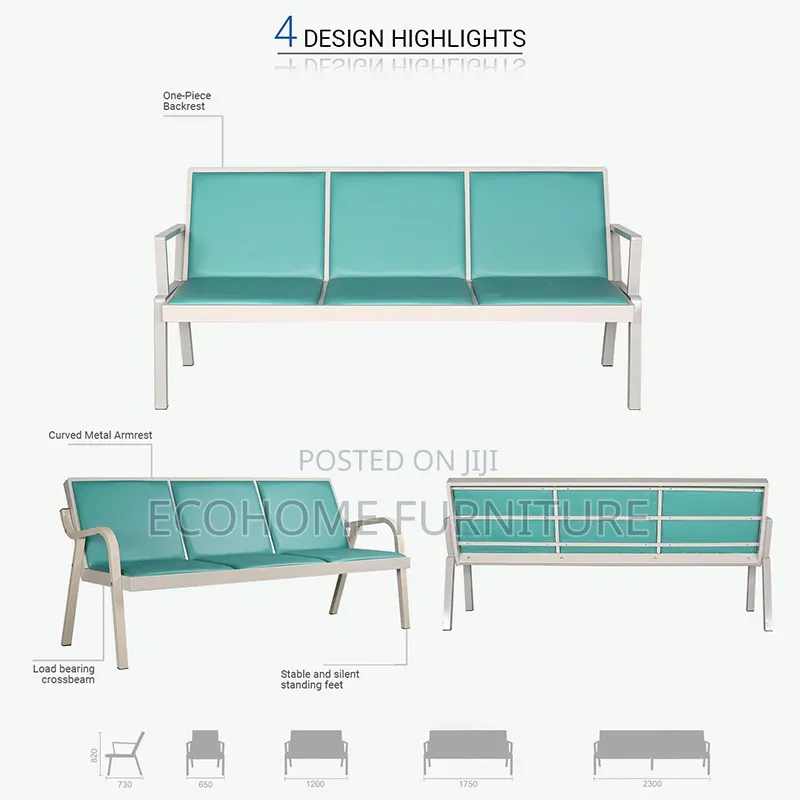 Waiting Chair; 3 Seater Links Chair Padded Seat