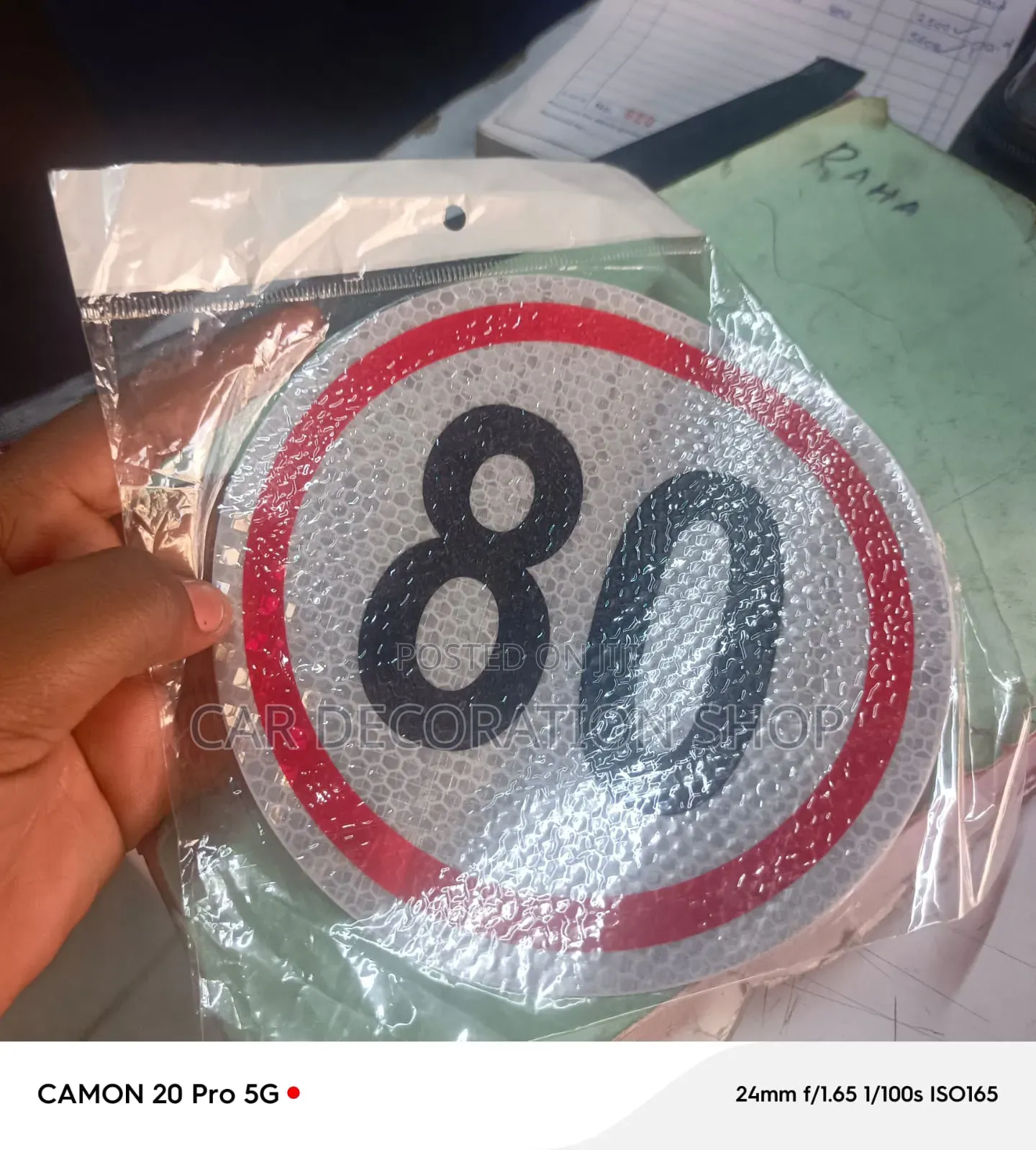 80km/H Speed Limit Warning Sticker