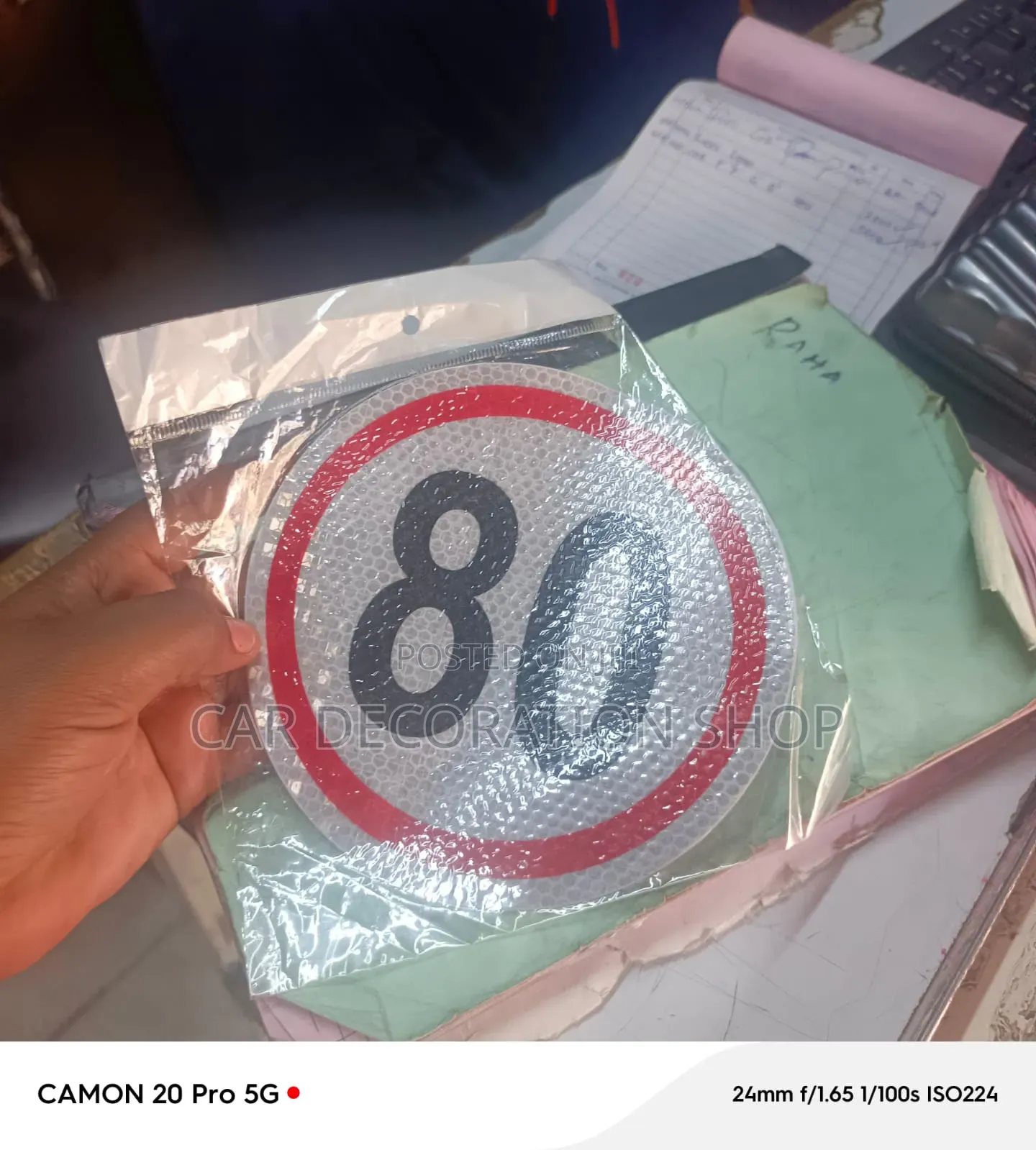 80km/H Speed Limit Warning Sticker