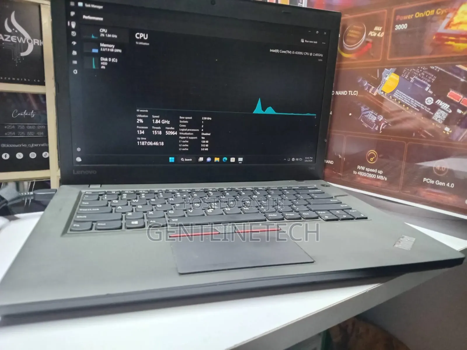 Laptop Lenovo ThinkPad T460 8GB Intel Core i5 SSD 128GB