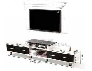 Extendable TV Stand 1.2-1.7m 4 Drawers 3 Shelves Low Cabinet