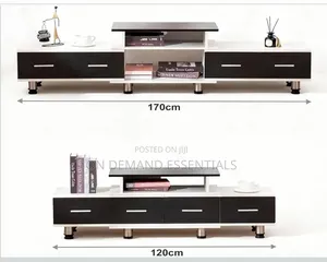 Extendable TV Stand 1.2-1.7m 4 Drawers 3 Shelves Low Cabinet