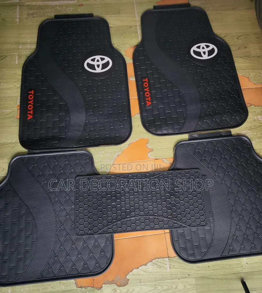 Universal All Weather Toyota Branded Mats Red Border Logo