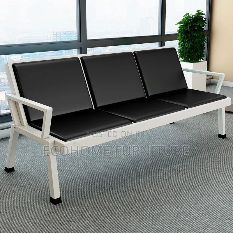 Office Chair; Durable 3 Seater Waiting Chair