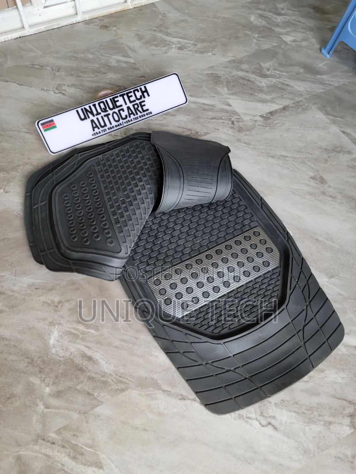 5PCS Car Floor Mats With Silver Patch