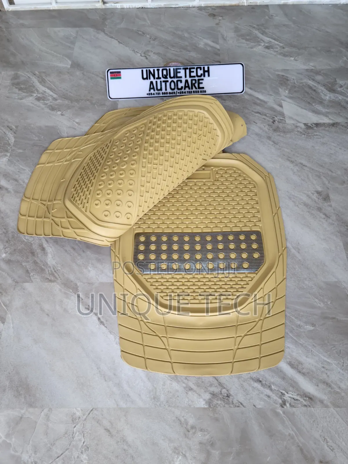 Car Floor Mat Set 5PCS Silver Patch Interior Car Mats
