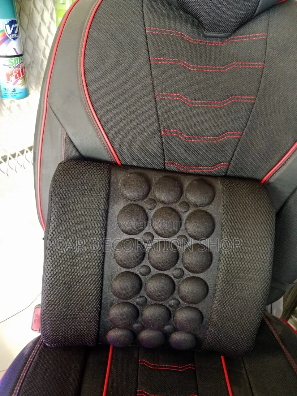 Breathable Mesh Side Back Support Cushion With Raised Acupressure Node