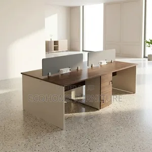 Office Desk; New Modern 4 Way Workstation
