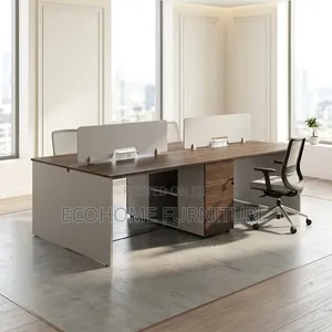 Office Desk; New Modern 4 Way Workstation