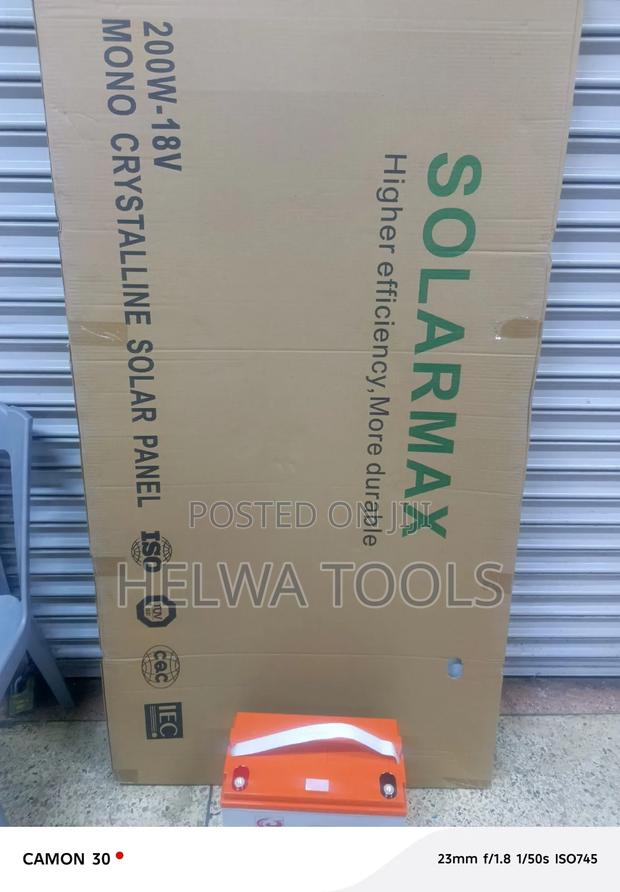100Ah Solar Battery + 200watts Solar Panel - thumbnail 2