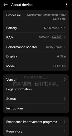Oppo A78 4G 256 GB Gray