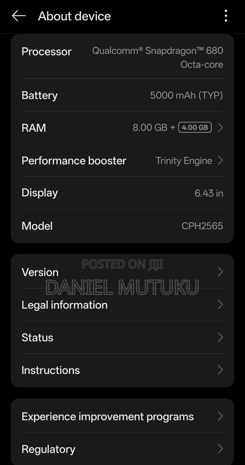 Oppo A78 4G 256 GB Gray