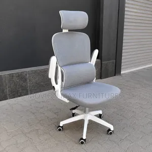 Adjustable Arms White Orthopedic Chair