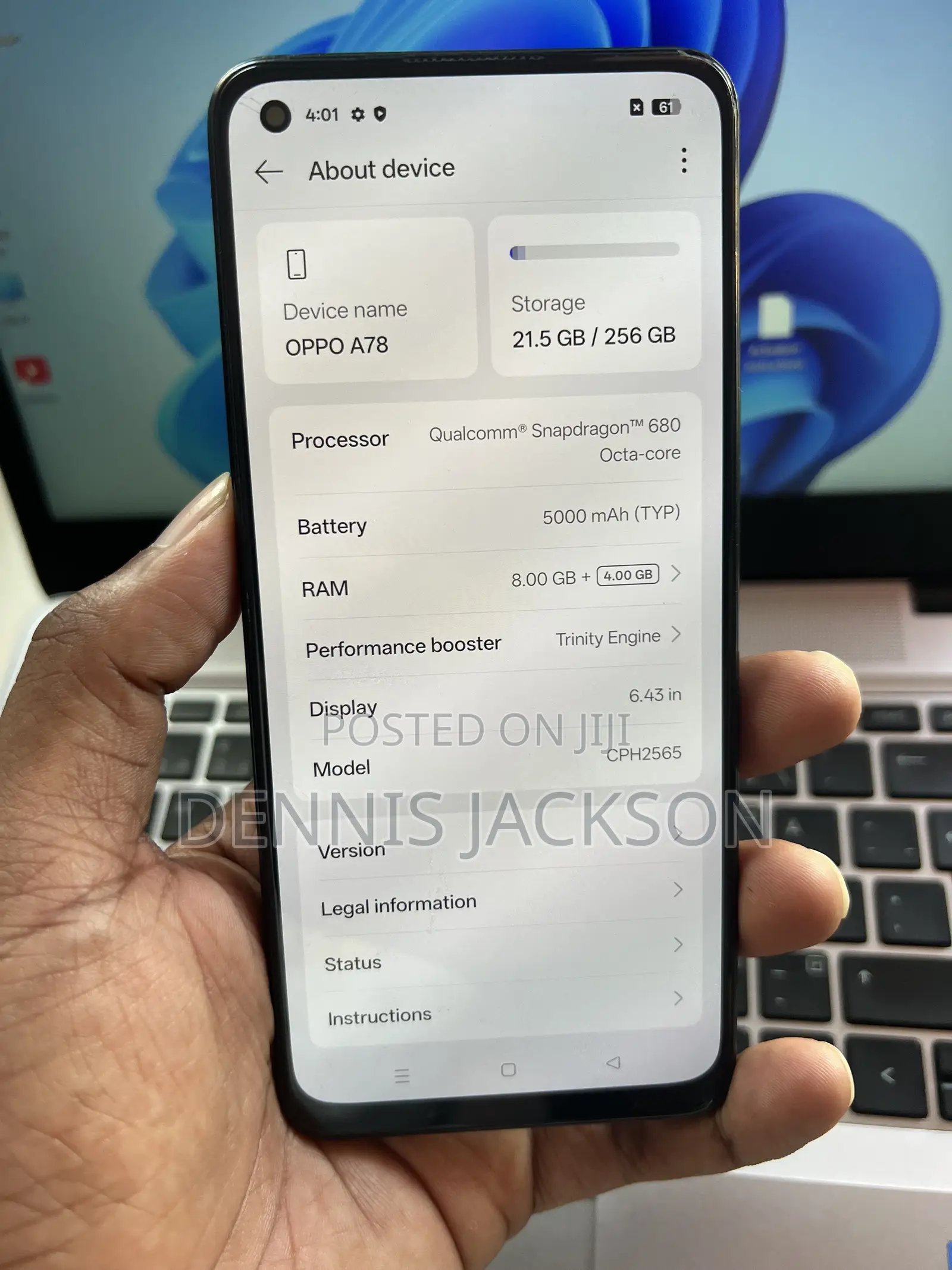 Oppo A78 4G 256 GB Black