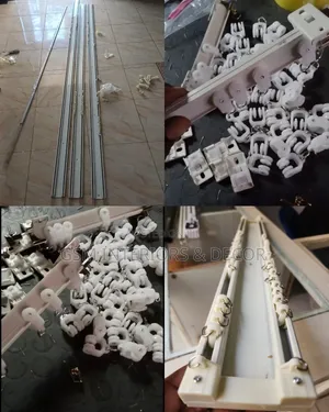 Aluminium Curtain Rails Double With Stopper Endings