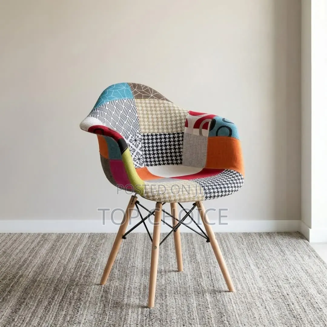 Modern Patchwork Accent Chair | Stylish Eames Lounge Chair