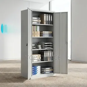 Office Filing Cabinet With Glass Doors | Lockable Storage Cabinet
