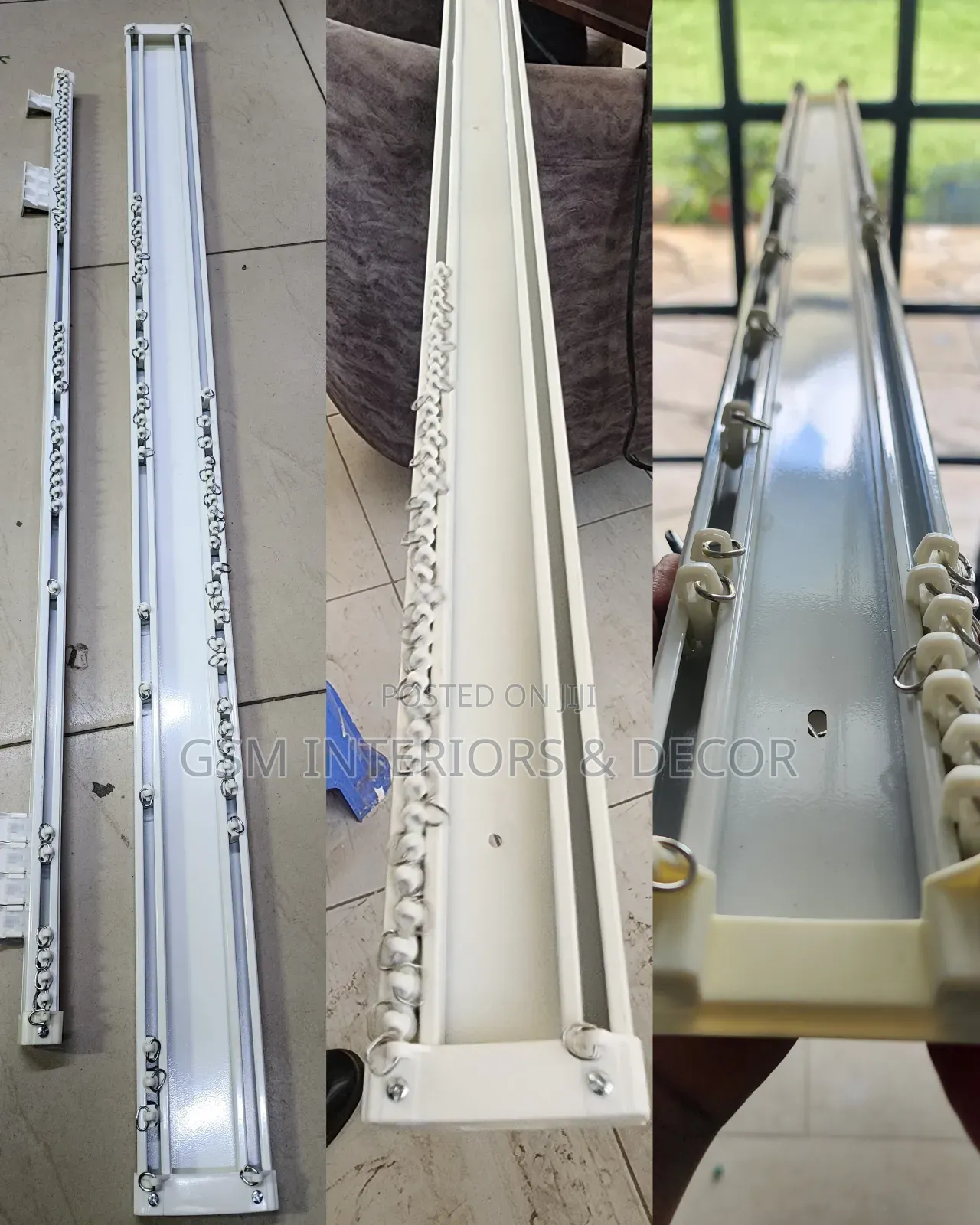 Aluminium Curtain Rails for Ceiling-Roof Mount Fixing